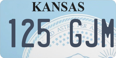 KS license plate 125GJM