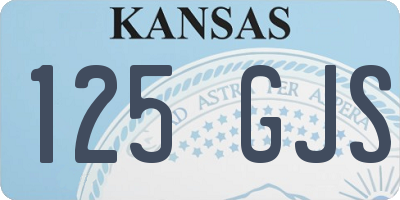 KS license plate 125GJS