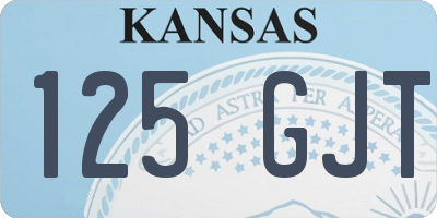 KS license plate 125GJT