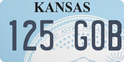 KS license plate 125GOB