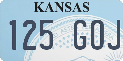 KS license plate 125GOJ