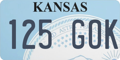 KS license plate 125GOK