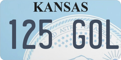 KS license plate 125GOL