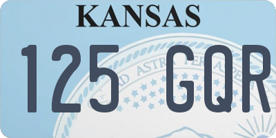 KS license plate 125GQR