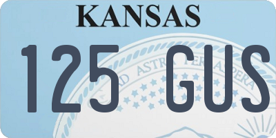KS license plate 125GUS