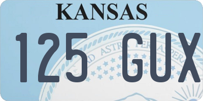 KS license plate 125GUX