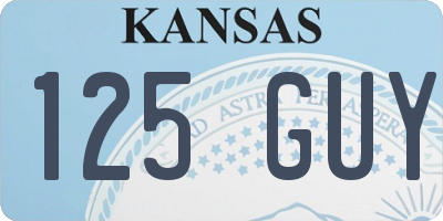 KS license plate 125GUY