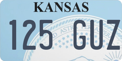 KS license plate 125GUZ