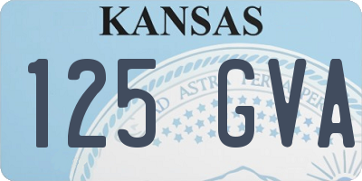 KS license plate 125GVA