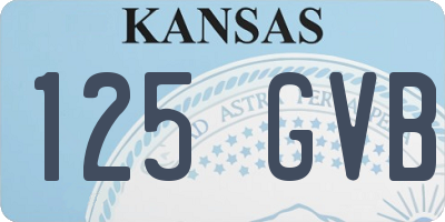 KS license plate 125GVB