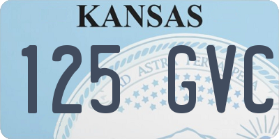 KS license plate 125GVC