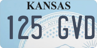 KS license plate 125GVD