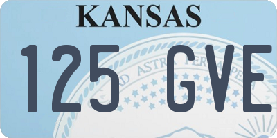 KS license plate 125GVE