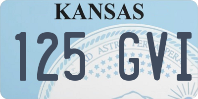 KS license plate 125GVI