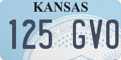 KS license plate 125GVO