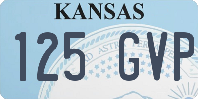 KS license plate 125GVP