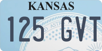 KS license plate 125GVT