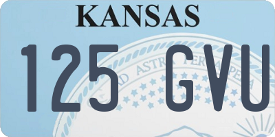 KS license plate 125GVU