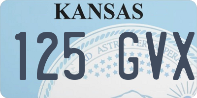 KS license plate 125GVX