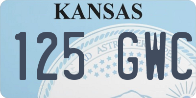 KS license plate 125GWC
