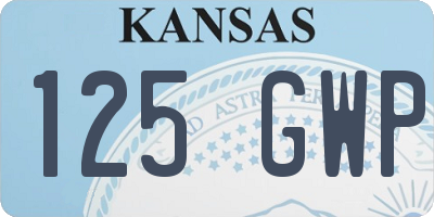 KS license plate 125GWP