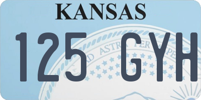 KS license plate 125GYH