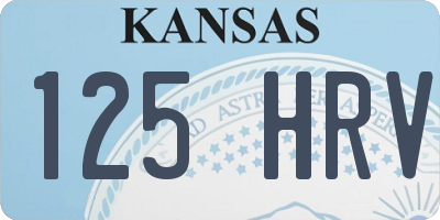 KS license plate 125HRV