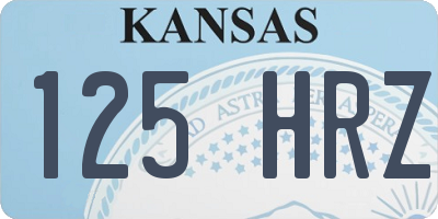 KS license plate 125HRZ