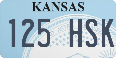 KS license plate 125HSK