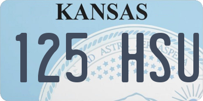 KS license plate 125HSU
