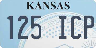 KS license plate 125ICP