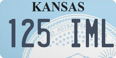 KS license plate 125IML