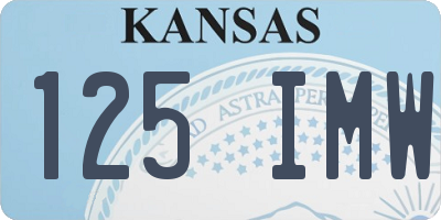 KS license plate 125IMW