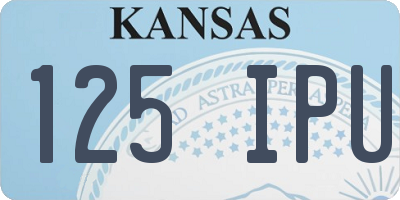 KS license plate 125IPU