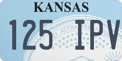KS license plate 125IPV
