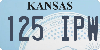 KS license plate 125IPW