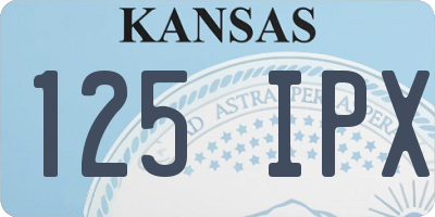 KS license plate 125IPX