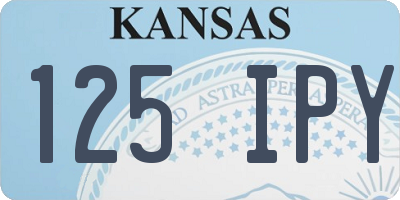 KS license plate 125IPY