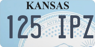 KS license plate 125IPZ
