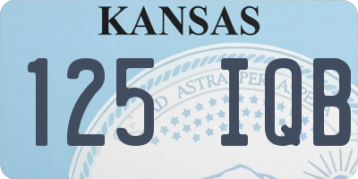 KS license plate 125IQB