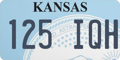 KS license plate 125IQH