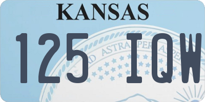 KS license plate 125IQW
