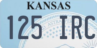 KS license plate 125IRC