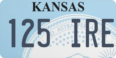 KS license plate 125IRE