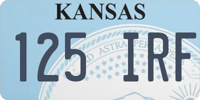 KS license plate 125IRF