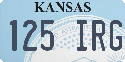 KS license plate 125IRG