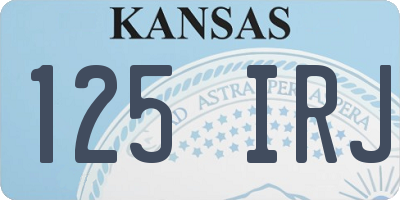 KS license plate 125IRJ