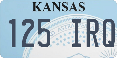 KS license plate 125IRQ