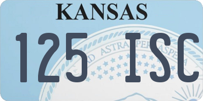 KS license plate 125ISC