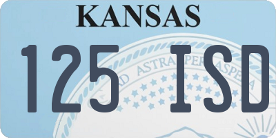 KS license plate 125ISD
